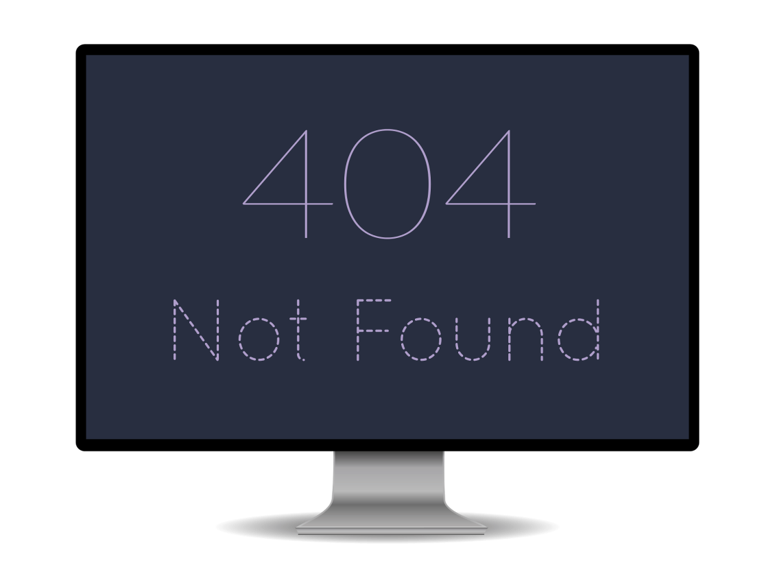 imagen de un ordenador de sobremesa donde en la pantalla aparece  en grande 404 error